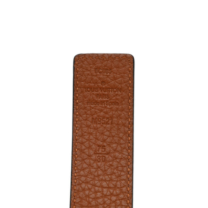 Louis Vuitton Taurillon Calfskin 30mm LV Initiales Reversible Belt 75 30 Black 6 of 7