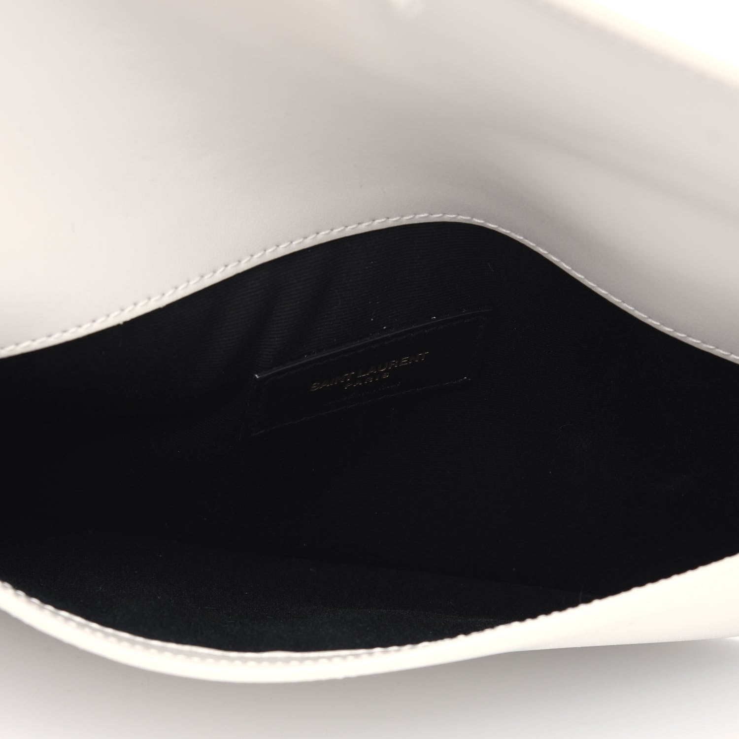 Saint Laurent Smooth Shiny Calfskin Uptown Pouch Crema Soft 5 of 9