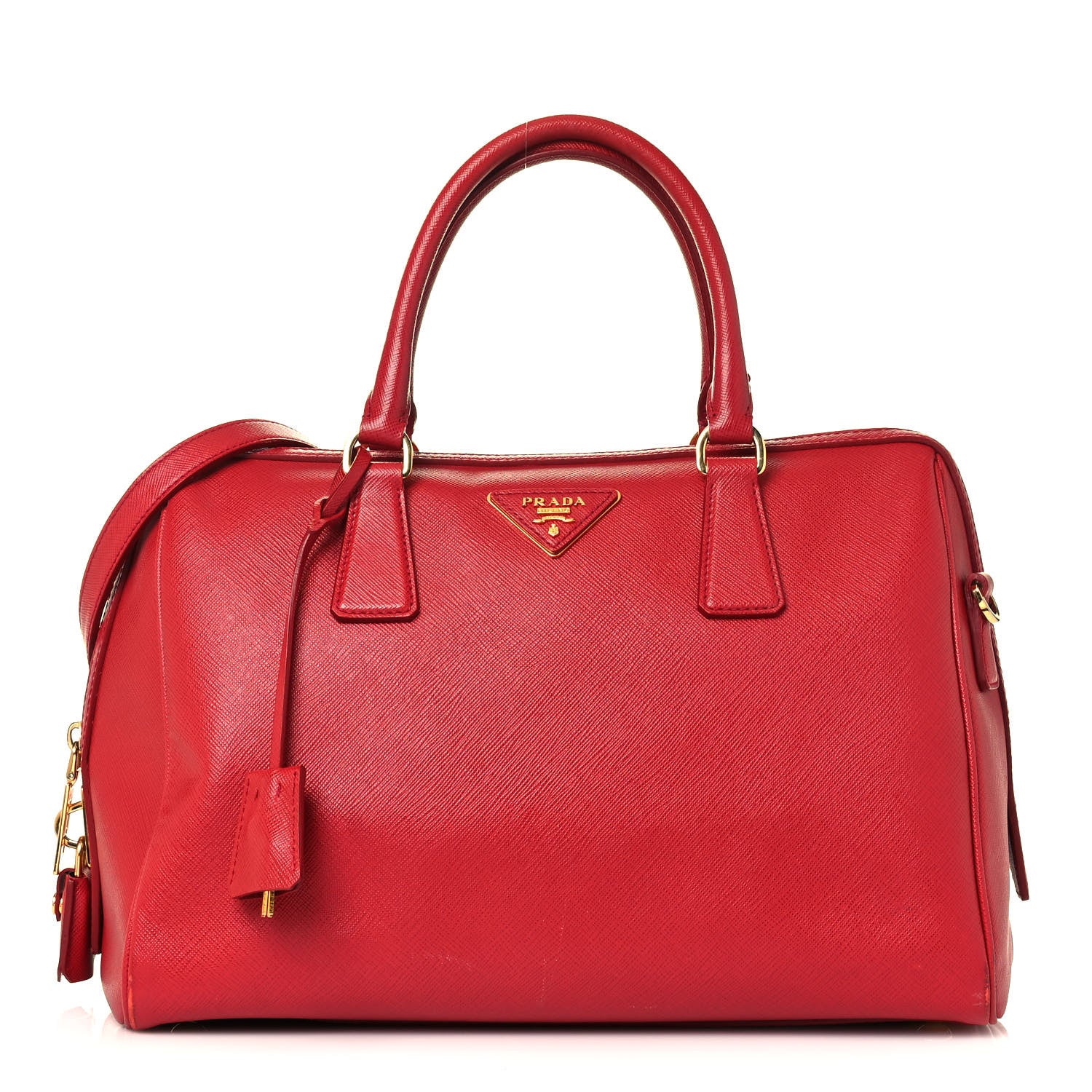 Prada Saffiano Lux Bowler Fuoco 1 of 18