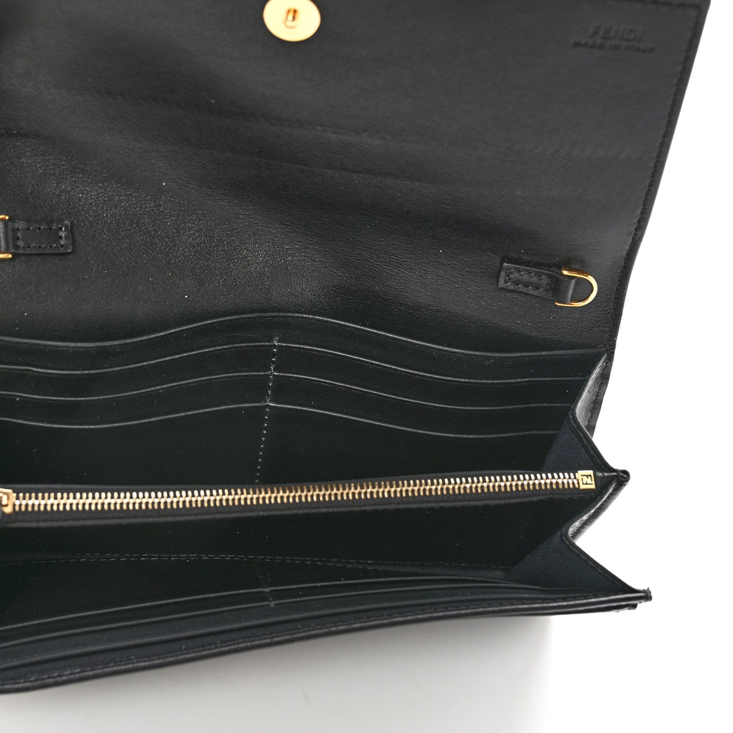 Vitello Liberty Century Lucido By The Way Continental Wallet On Chain Black