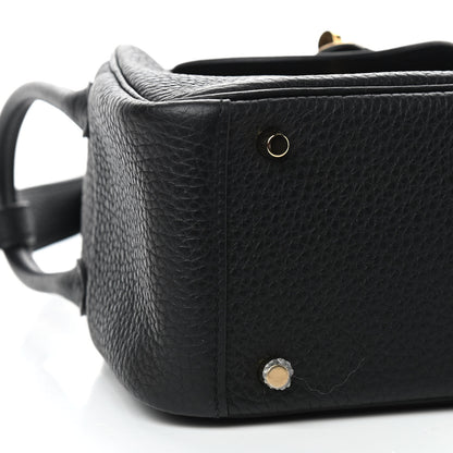 Hermes Taurillon Clemence Mini Lindy 20 Black 6 of 9