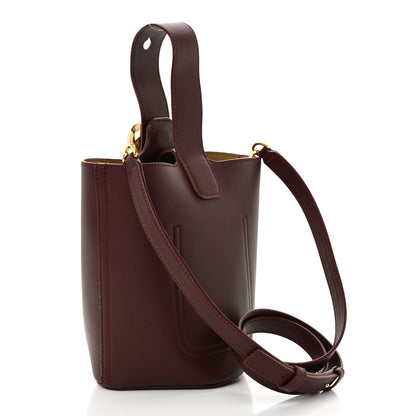 Loewe Calfskin Mini Pebble Bucket Bag Dark Burgundy 3 of 11