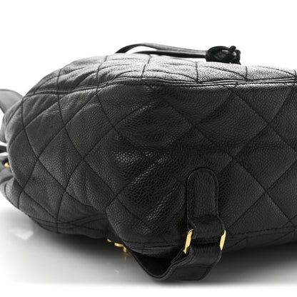 Chanel Caviar Quilted Drawstring Backpack Black 9 of 12