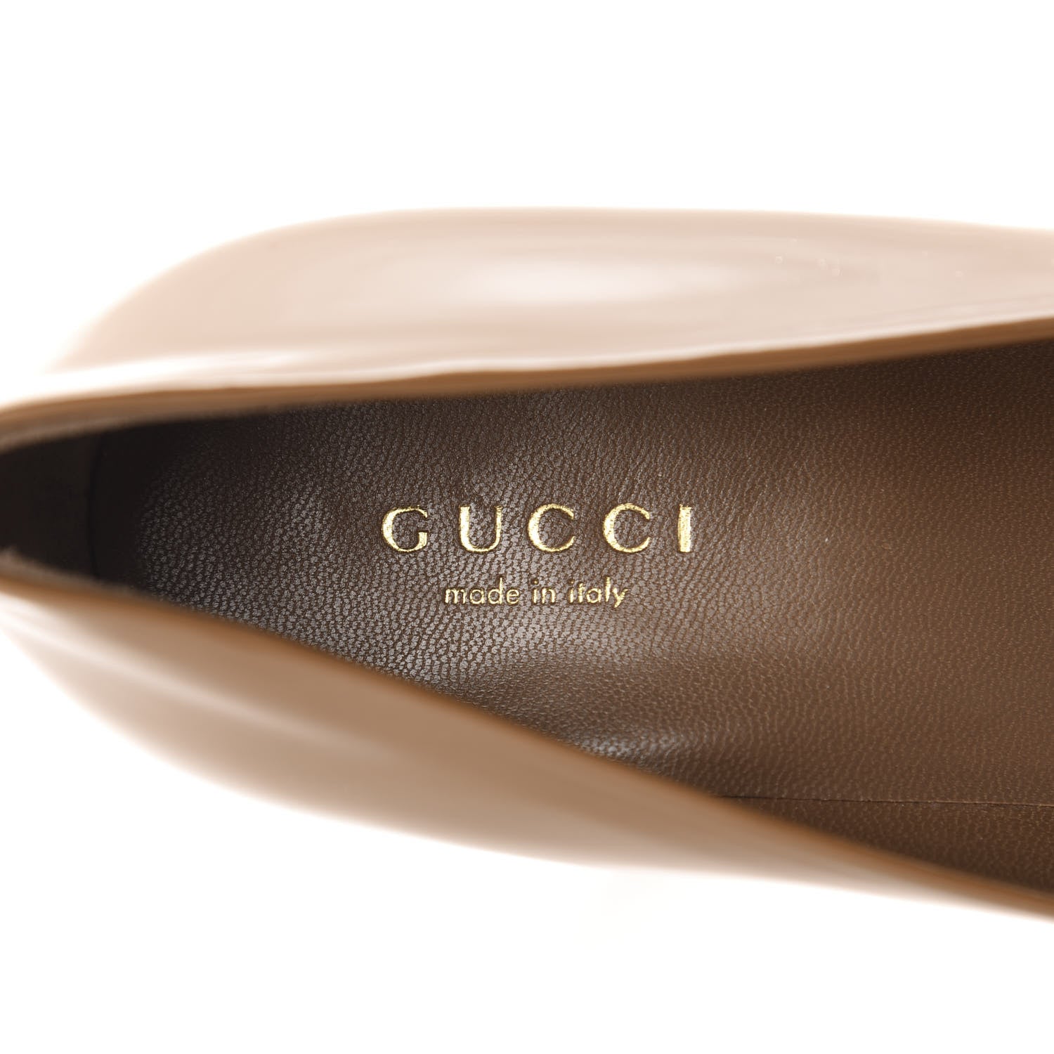 Gucci Patent Platform Pumps 36.5 Taupe 8 of 9