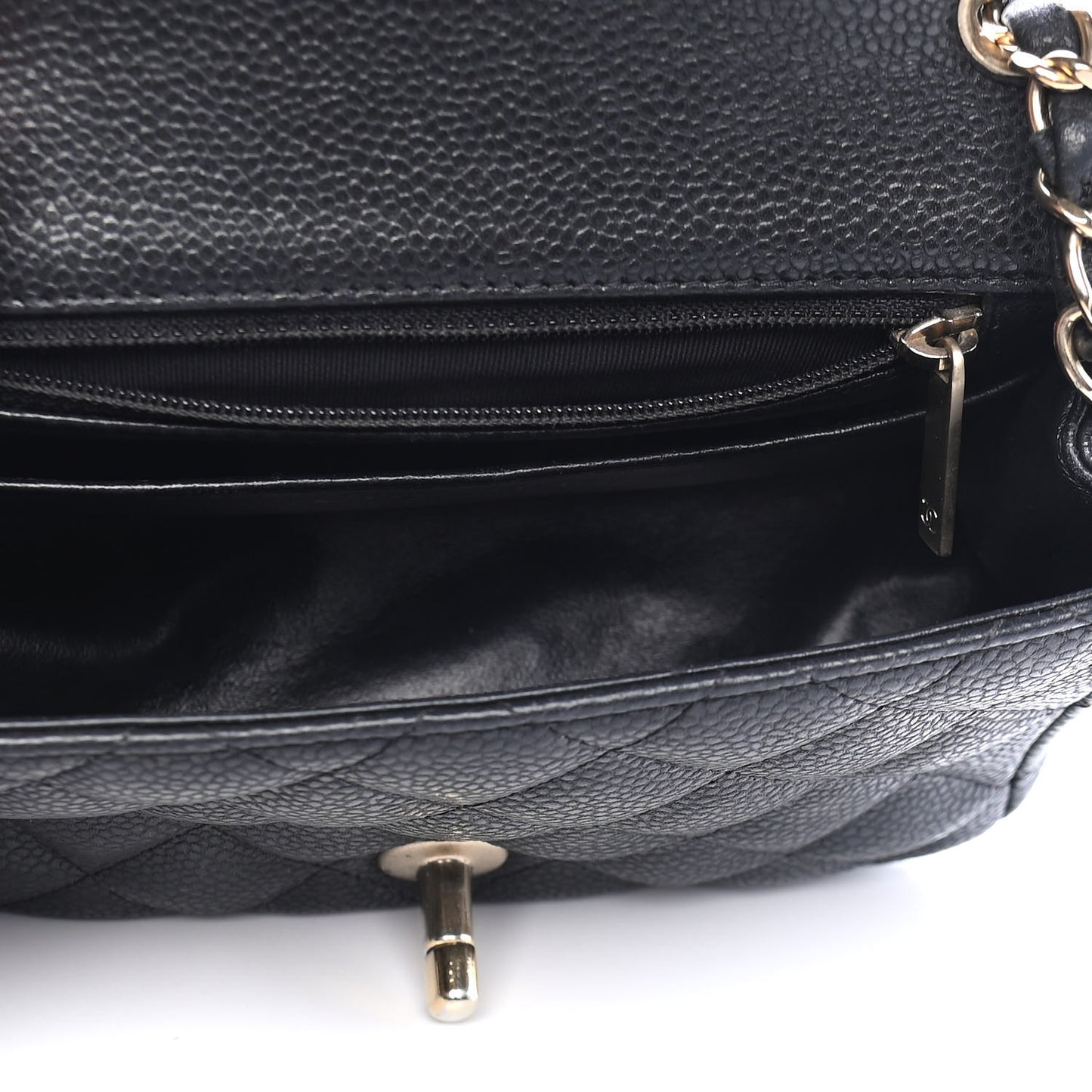 Caviar Quilted Mini Square Flap Black