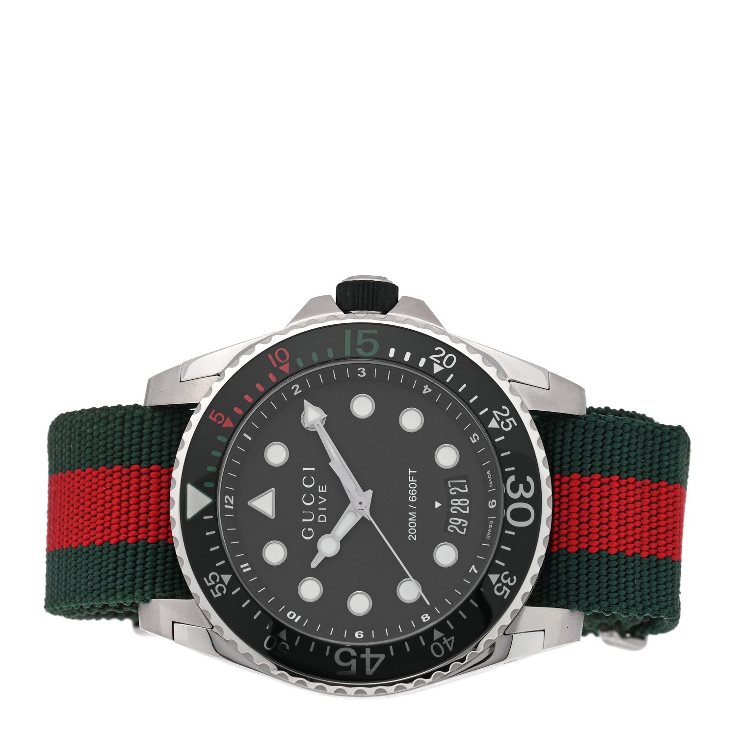 Gucci Stainless Steel Nylon 45mm Dive Quartz Watch Black 2 of 5
