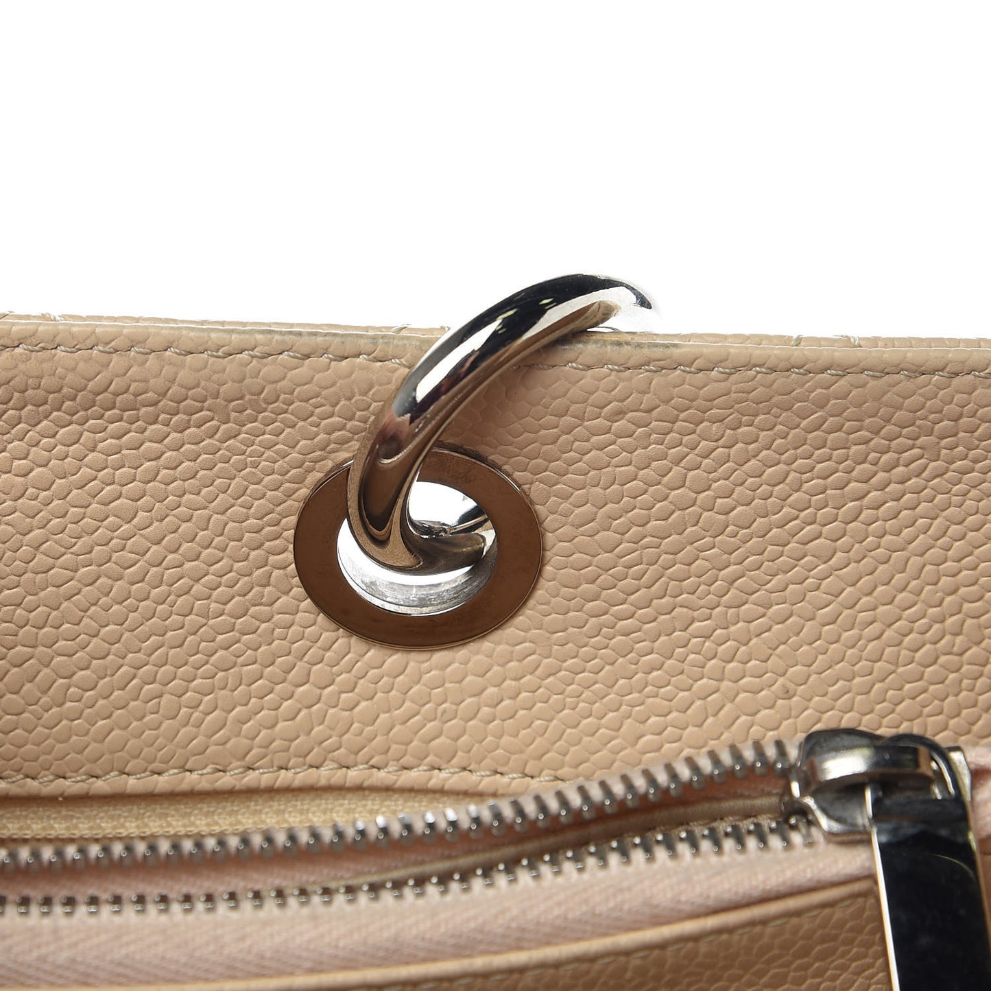 Caviar Quilted Grand Shopping Tote GST Beige Clair
