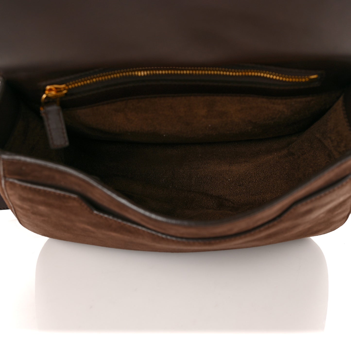 Suede Jennifer Saddle Bag Brown