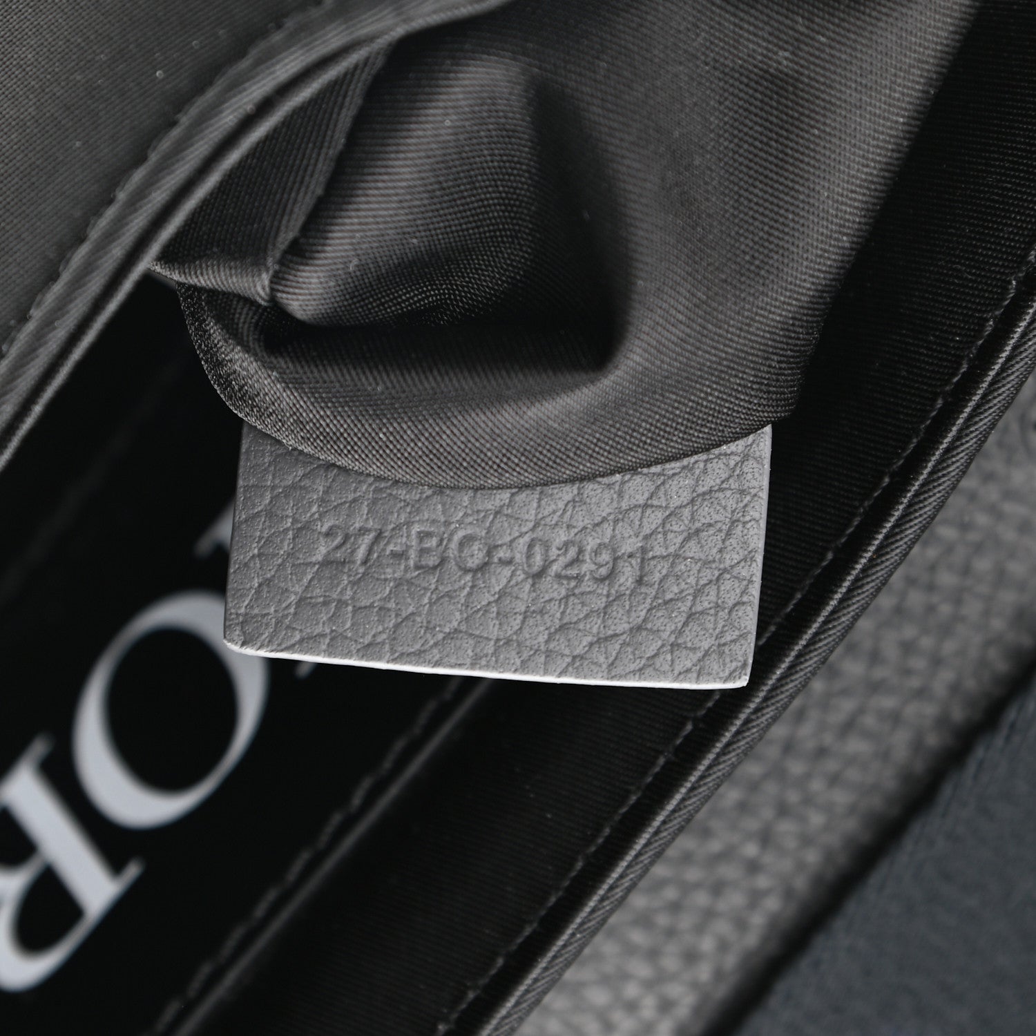 Christian Dior X SACAI Grained Calfskin Technical Fabric Mens Saddle Bag Black 9 of 9
