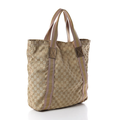 Gucci GG Monogram Medium Web Handle Vertical Tote Pink Gold 2 of 8