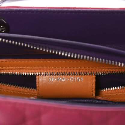 Christian Dior Lambskin Cannage Medium Tri-Color Lady Dior Pink 8 of 10
