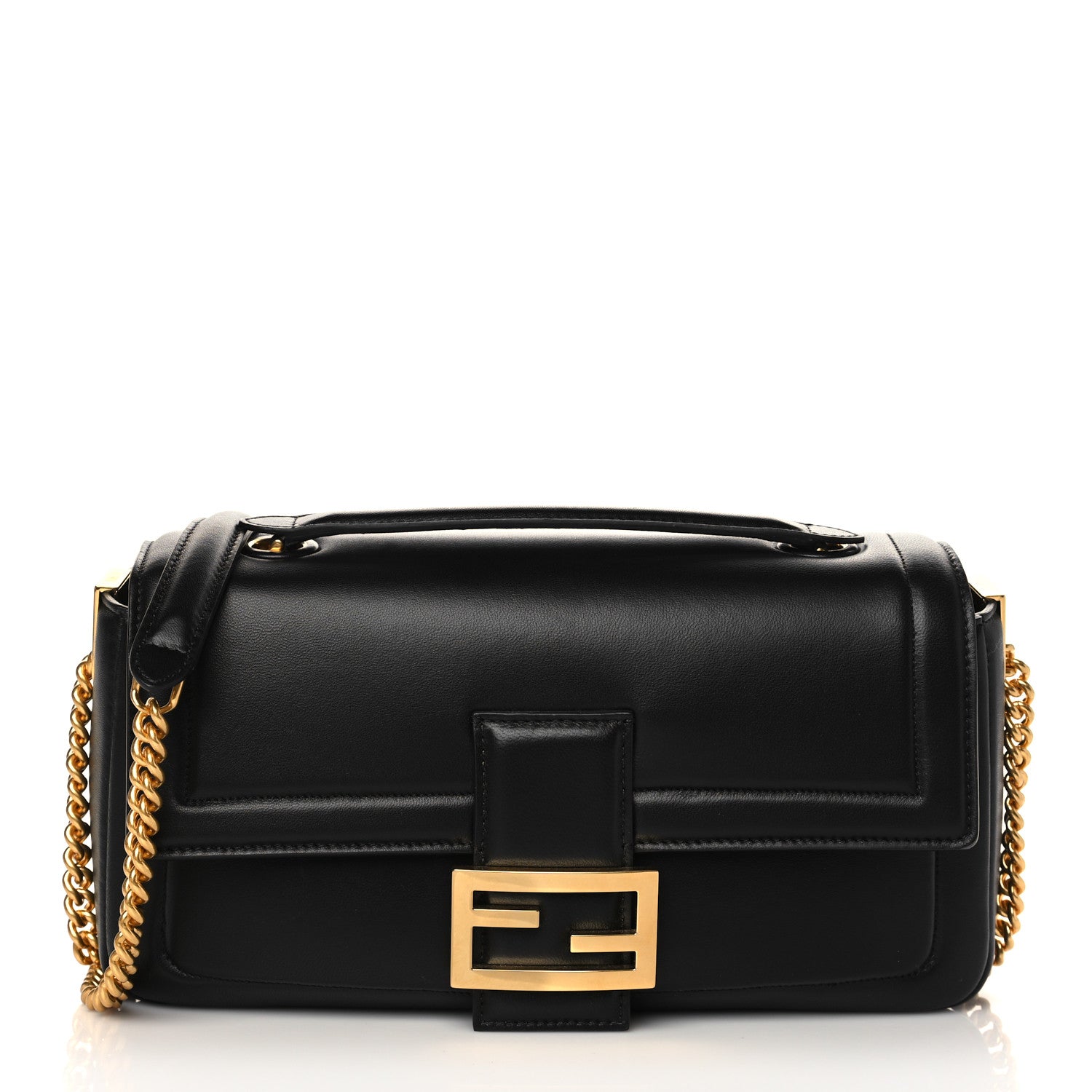 Fendi Nappa Apolo Chain Baguette Black 1 of 6