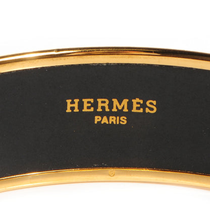 Hermes Enamel Printed Tenues Et Couvertures Wide Bracelet 70 4 of 6