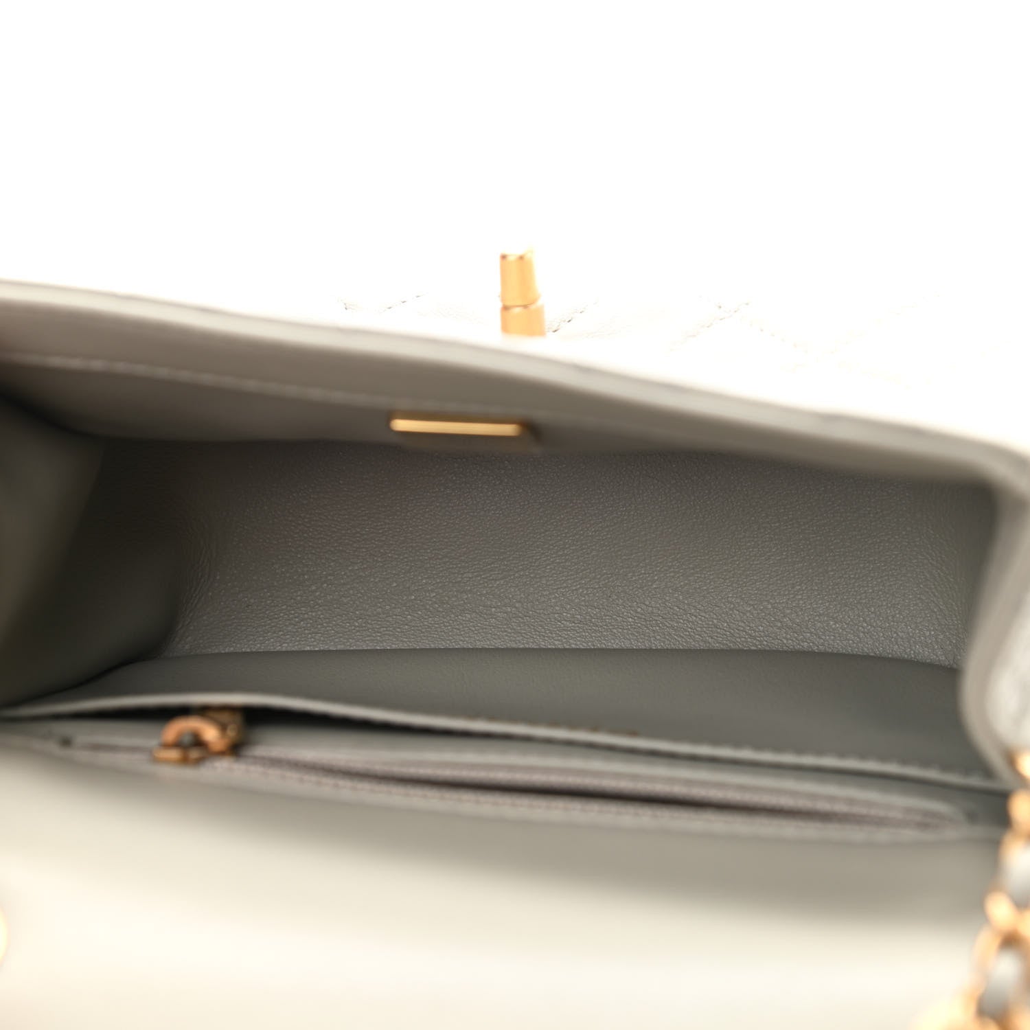 Chanel Lambskin Quilted Mini Pearl Crush Flap Light Grey 5 of 10