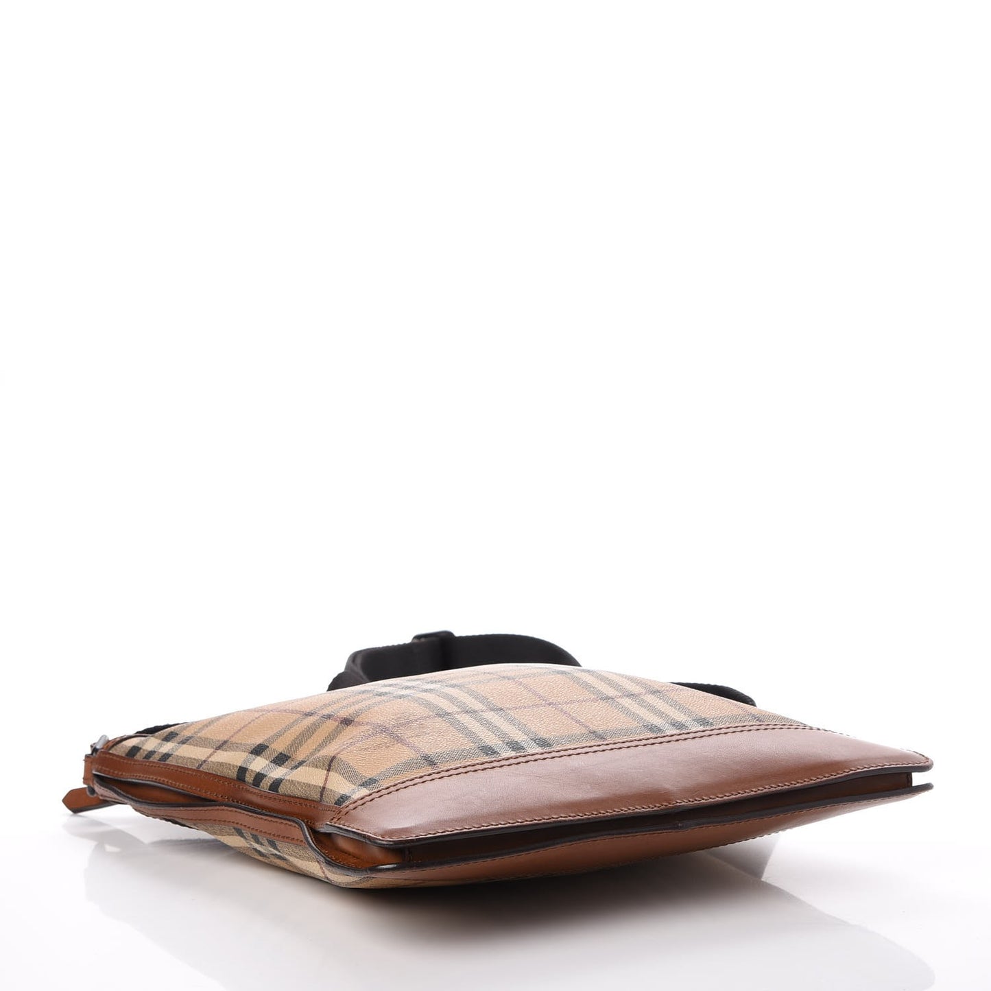 Haymarket Check Flat Crossbody Messenger Bag Tan