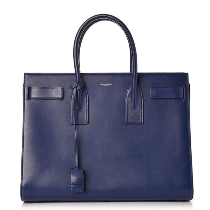 Saint Laurent Calfskin Large Sac De Jour Carryall Blue 1 of 9