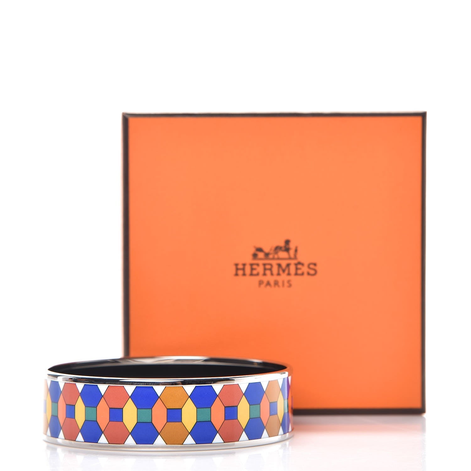 Hermes Enamel Printed Wide Bracelet 70 5 of 5
