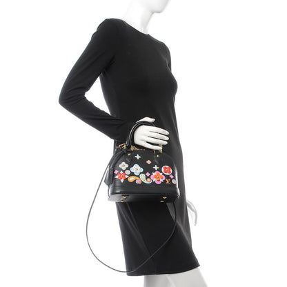 Louis Vuitton Epi Blooming Flowers Alma BB Black 2 of 10