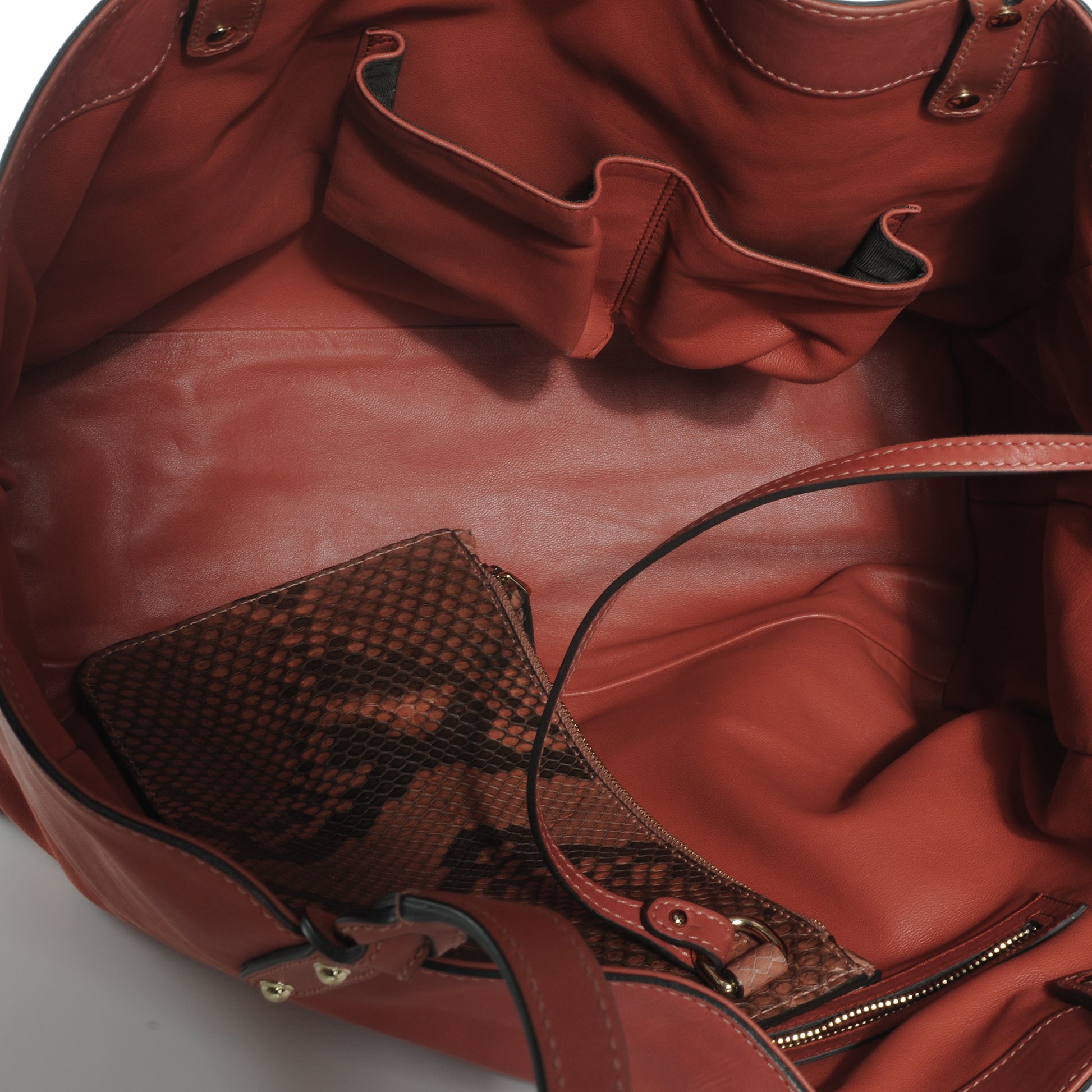 Gucci Leather Medium Craft Tote Coral 7 of 7