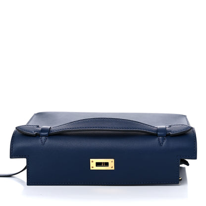 Hermes Swift Kelly Pochette Clutch Bleu Navy 15 of 26