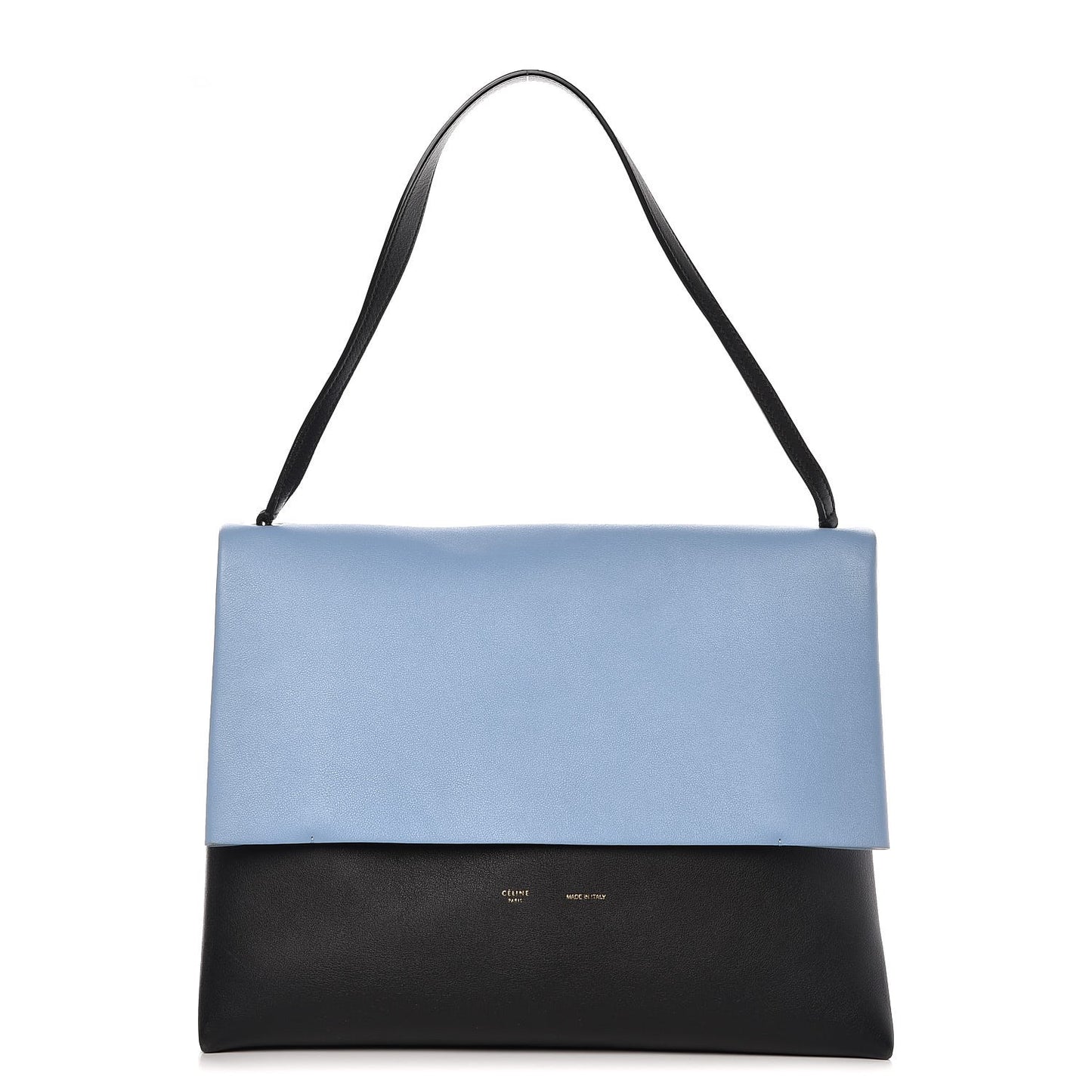 Calfskin Suede All Soft Shoulder Bag Blue Lavender