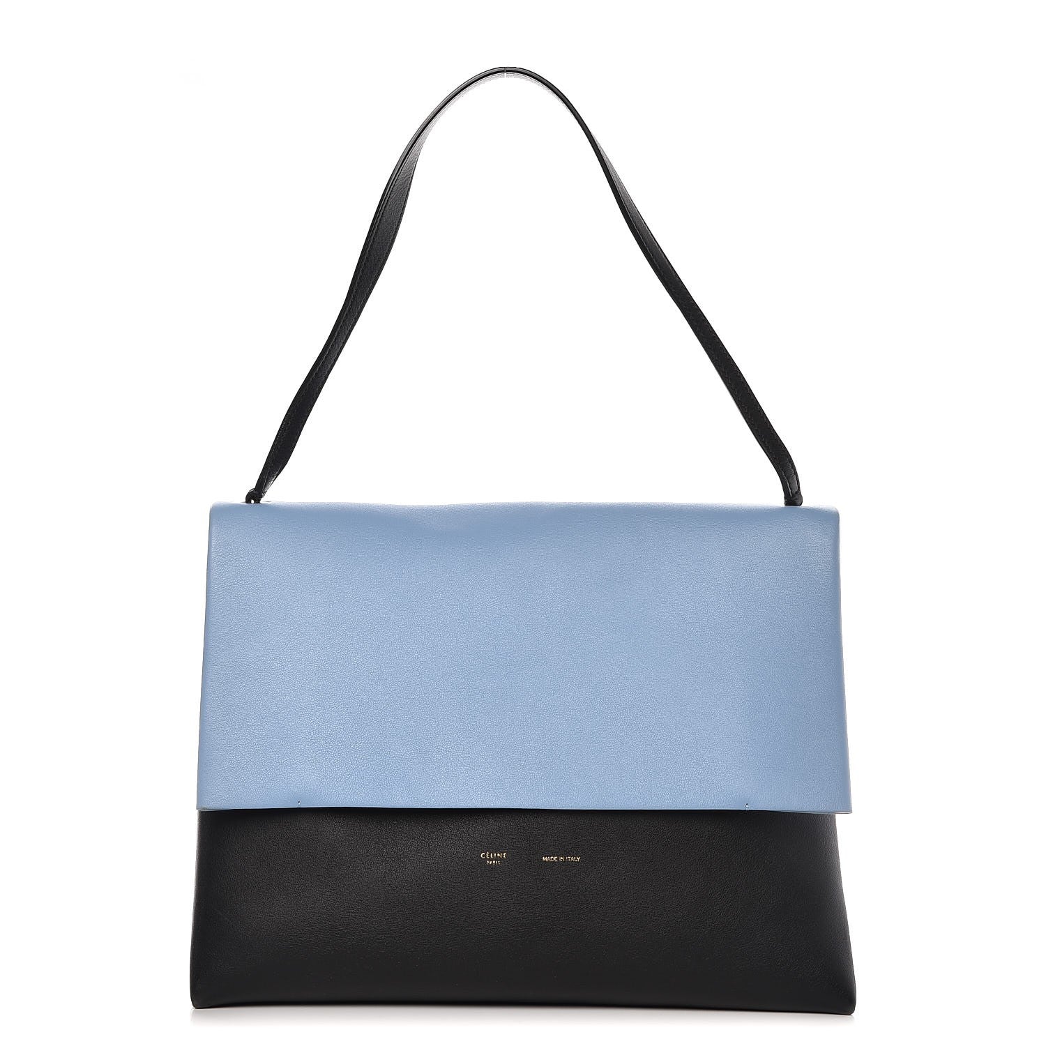 Celine Calfskin Suede All Soft Shoulder Bag Blue Lavender 1 of 10