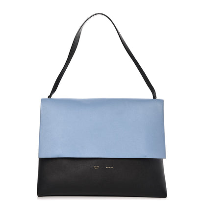 Celine Calfskin Suede All Soft Shoulder Bag Blue Lavender 1 of 10