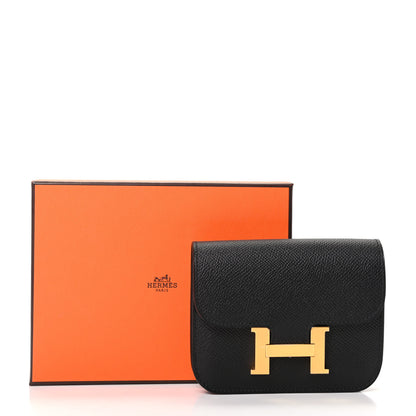 Hermes Epsom Constance Slim Wallet Black 9 of 9