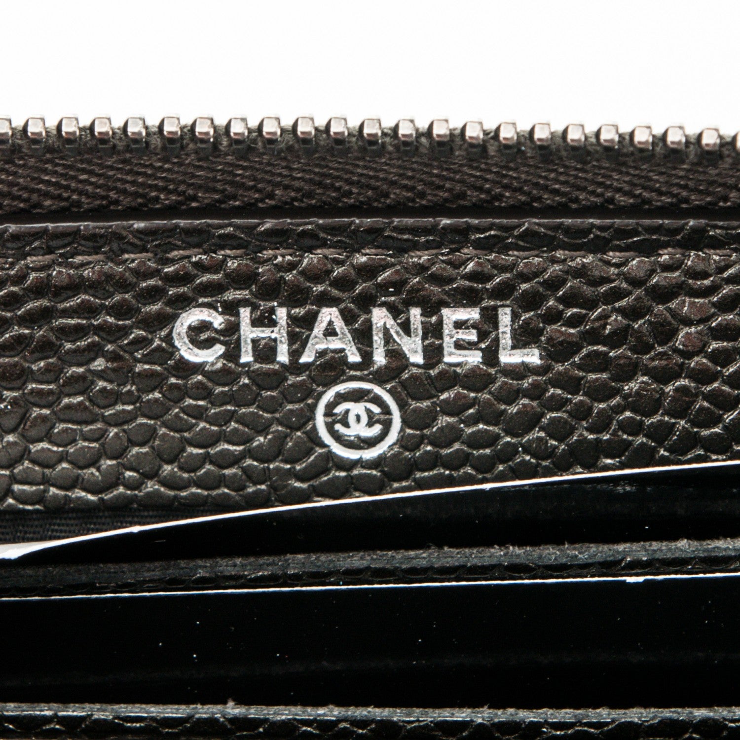 Chanel Metallic Caviar Quilted Small Zip Around Wallet Bronze 6 of 8
