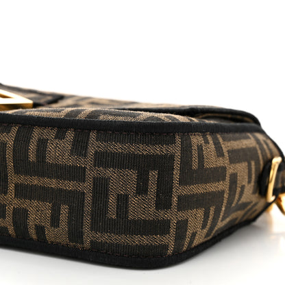 Fendi Fabric Jacquard FF 1974 Medium Baguette Tobacco Moro Black 10 of 10