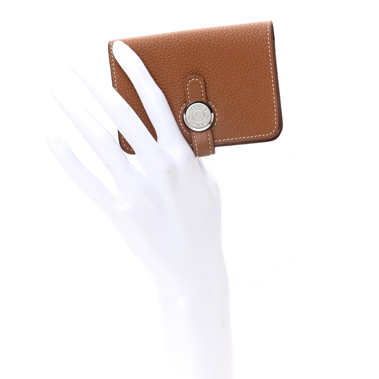 Togo Dogon Card Case Key Holder Gold