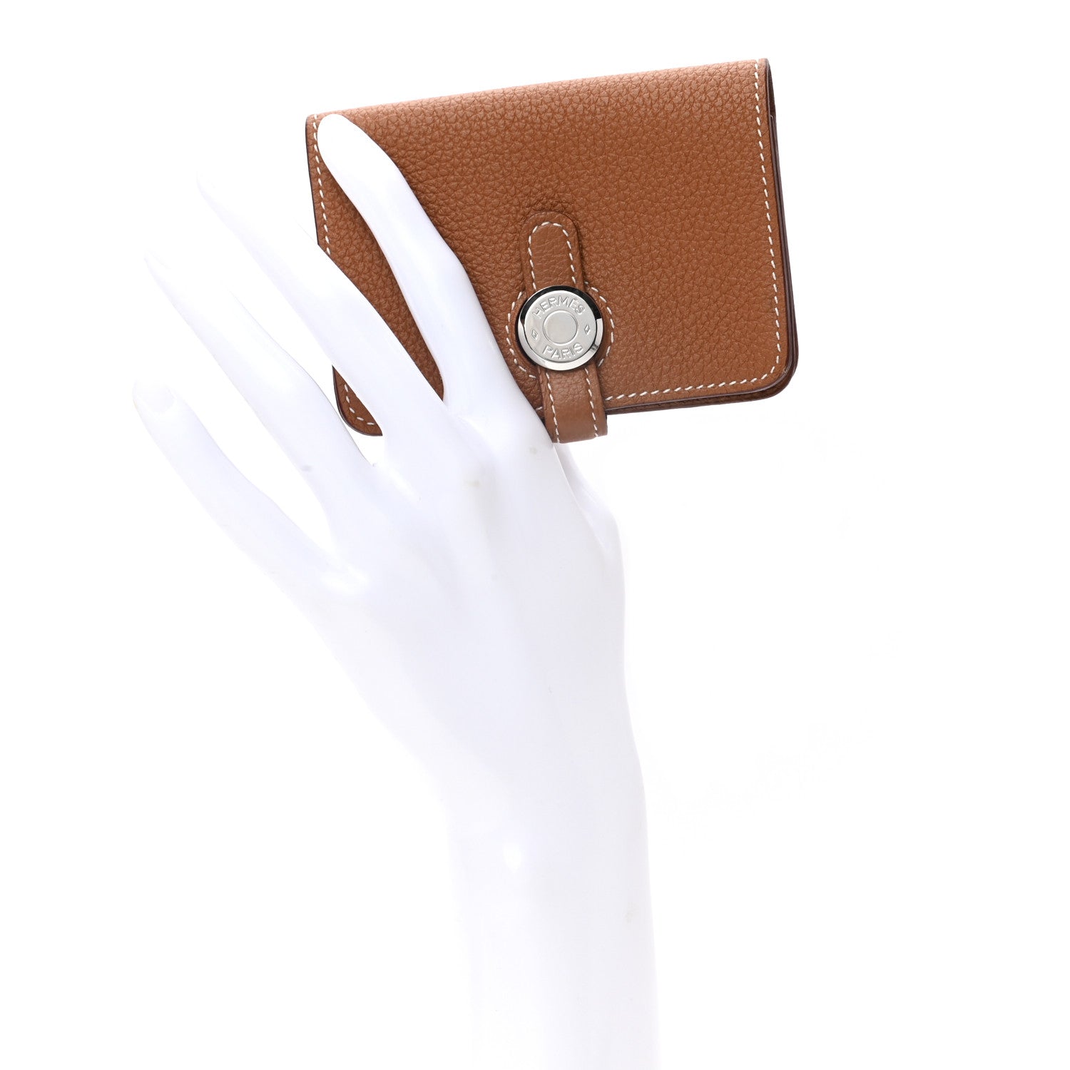 Hermes Togo Dogon Card Case Key Holder Gold 2 of 6