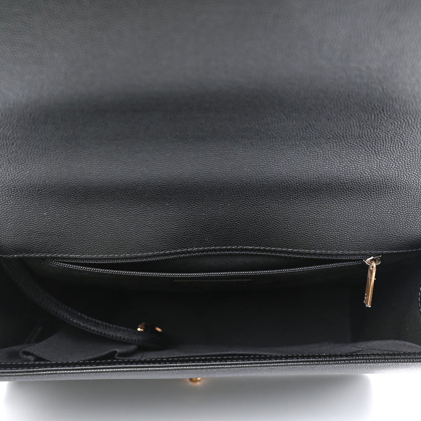Caviar Quilted Large Boy Flap Black