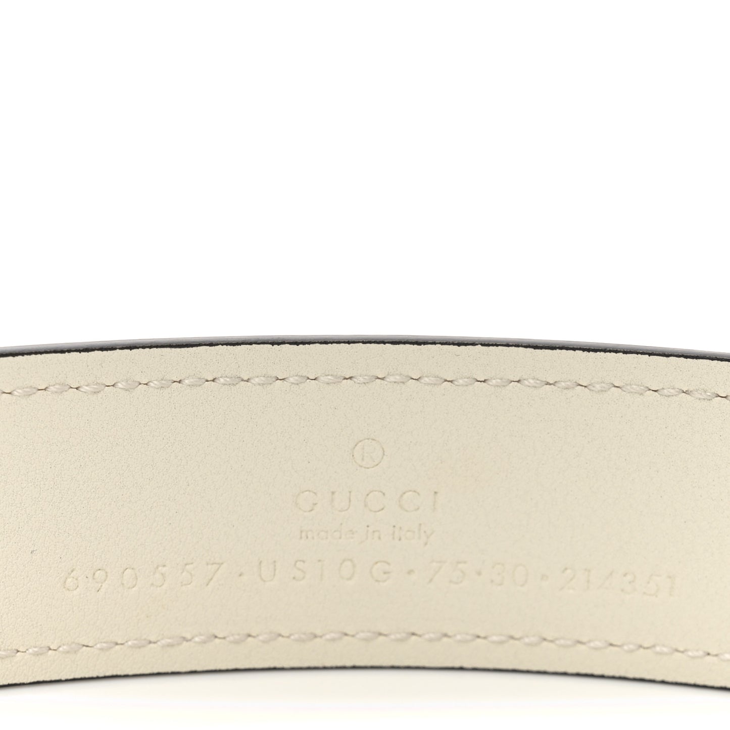 Ciny Lux Calfskin Blondie 30mm Belt 75 30 Mystic White