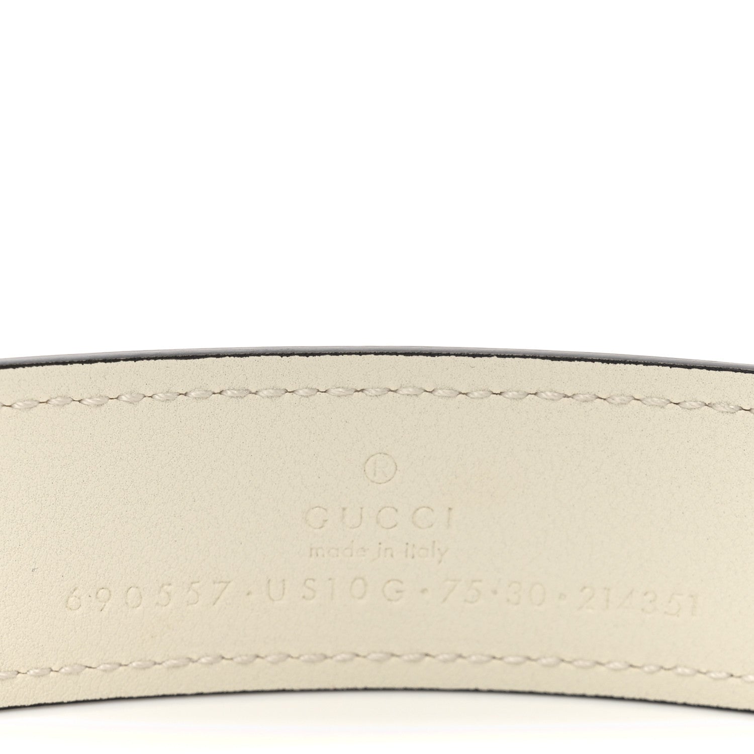 Gucci Ciny Lux Calfskin Blondie 30mm Belt 75 30 Mystic White 4 of 4