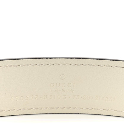 Gucci Ciny Lux Calfskin Blondie 30mm Belt 75 30 Mystic White 4 of 4