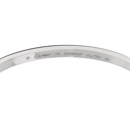 Cartier 18K White Gold Small LOVE Bracelet 16 6 of 8