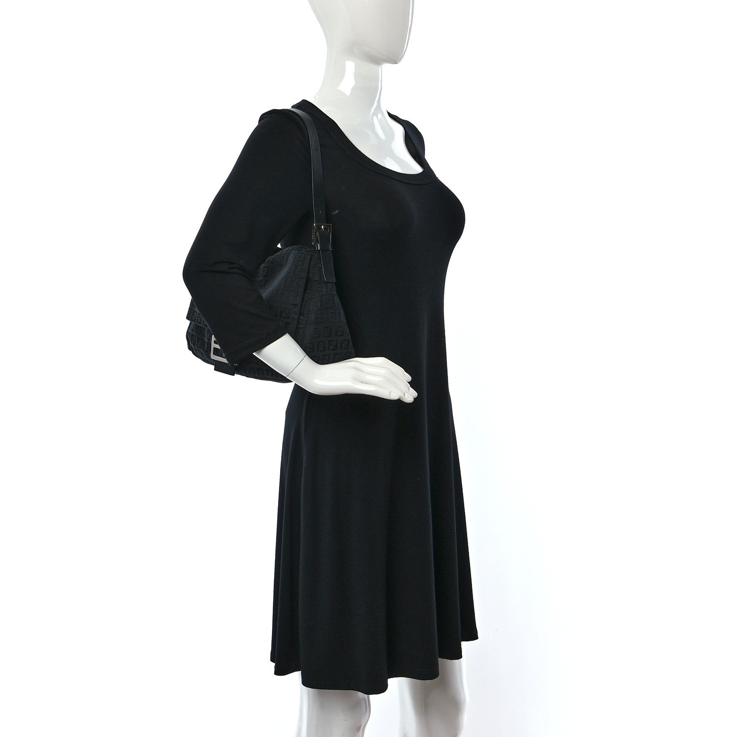 Fendi Zucchino Mama Baguette Black 2 of 8