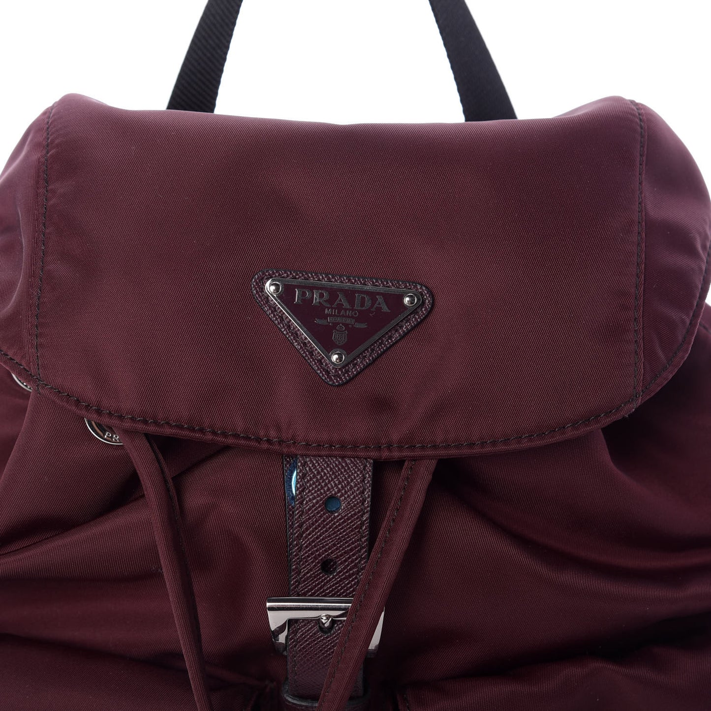 Nylon Vela Small Backpack Bordeaux Black