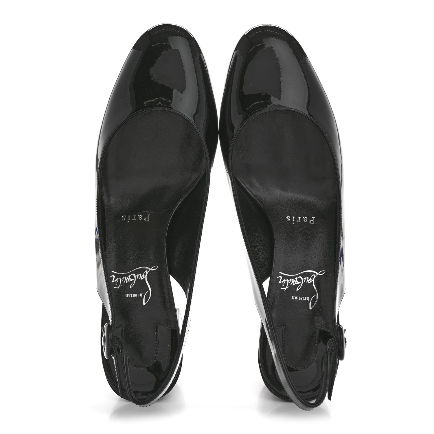 Christian Louboutin Patent So Jane Sling 55 Pump 38.5 Black 2 of 9