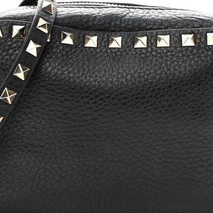 Valentino Garavani Pebbled Calfskin Rockstud Camera Crossbody Bag Black 7 of 11