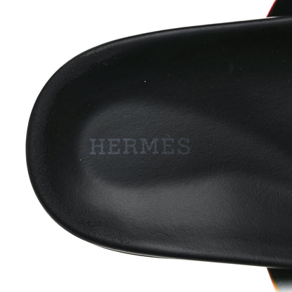 Hermes Suede Goatskin Womens Chypre Sandals 41 Rouge Ecarlate 7 of 8