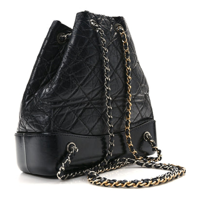Chanel Aged Calfskin Quilted Small Gabrielle Backpack Black 3 of 10