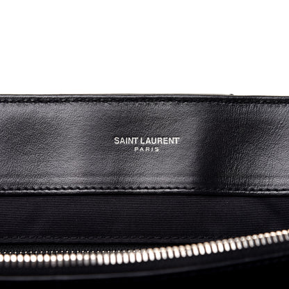 Saint Laurent Calfskin Y Quilted Monogram Large Loulou Chain Satchel Black 10 of 11