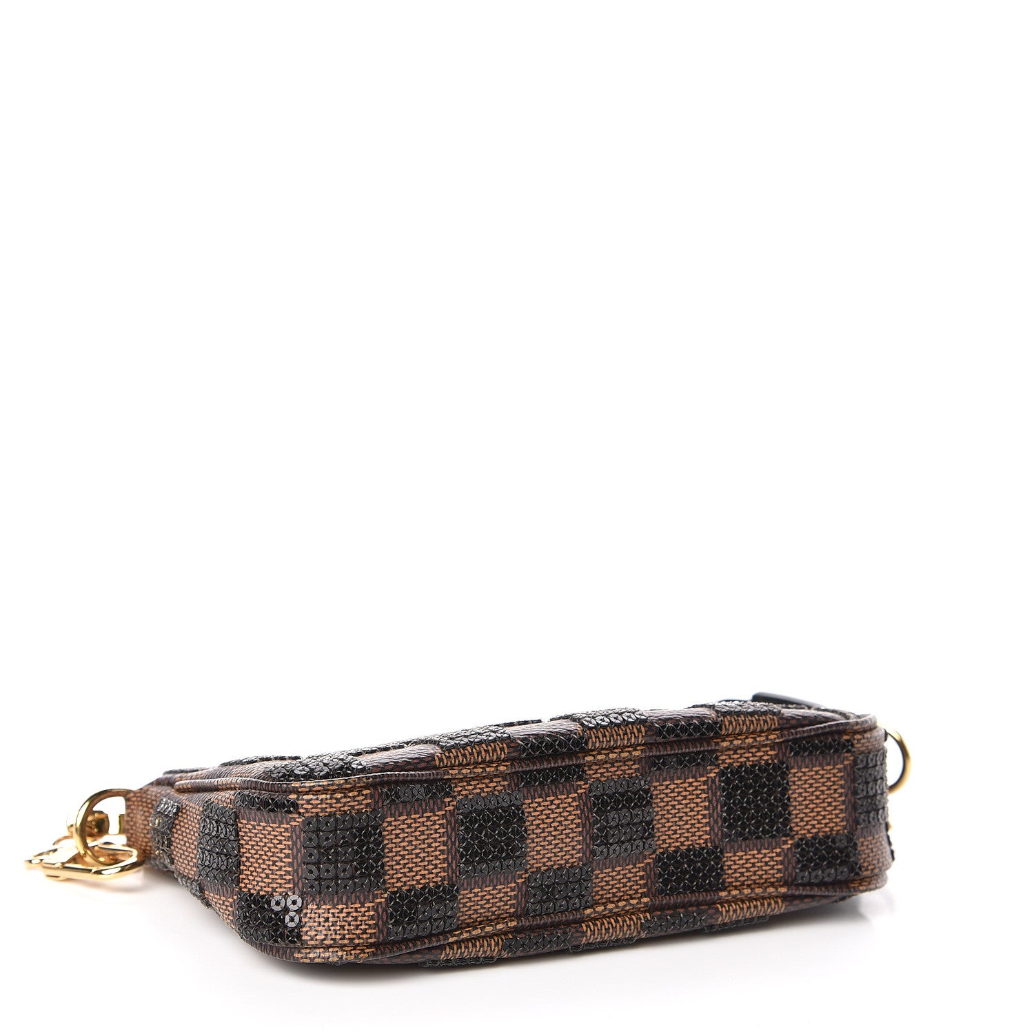Louis Vuitton Damier Paillettes Mini Pochette Accessories Blue 4 of 8