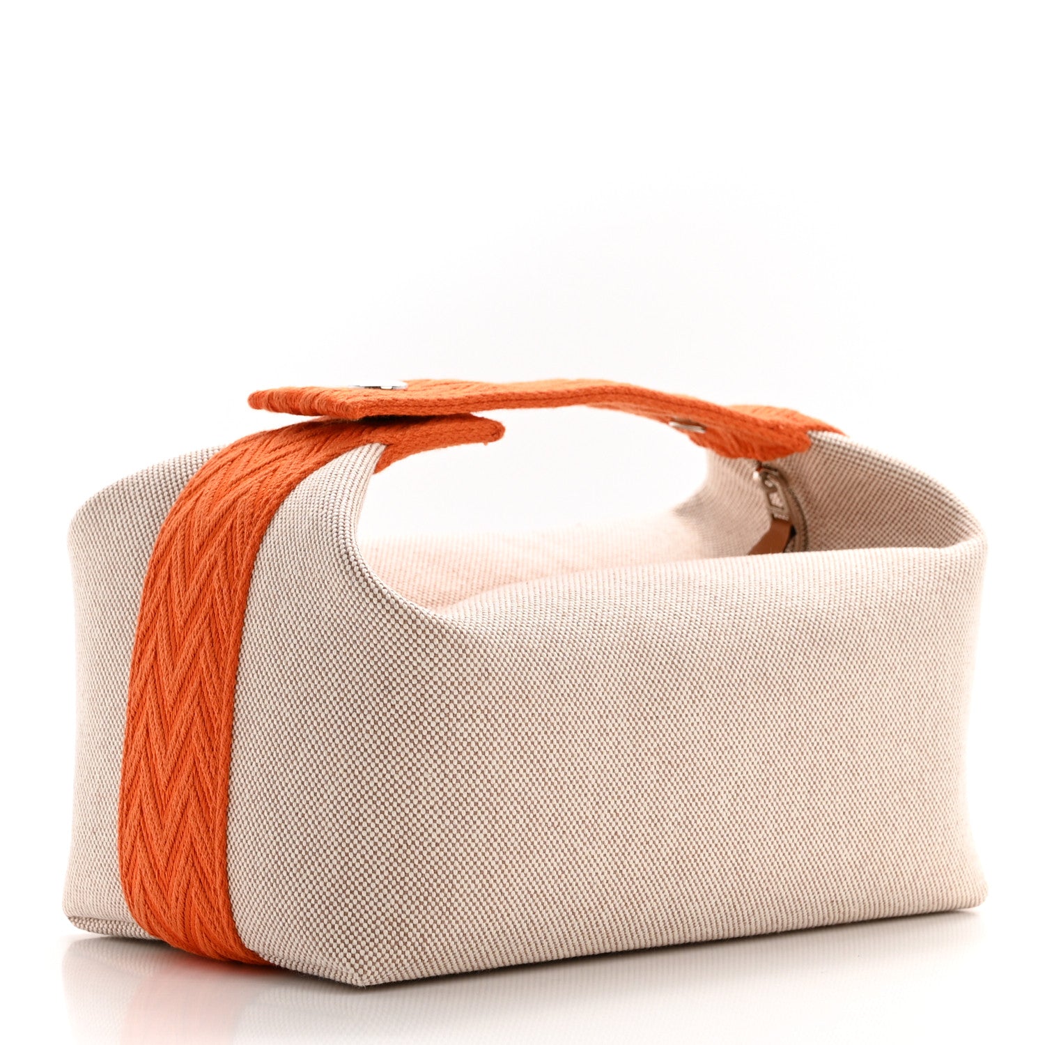 Hermes Canvas Small Bride-A-Brac Pouch Natural Orange 3 of 6
