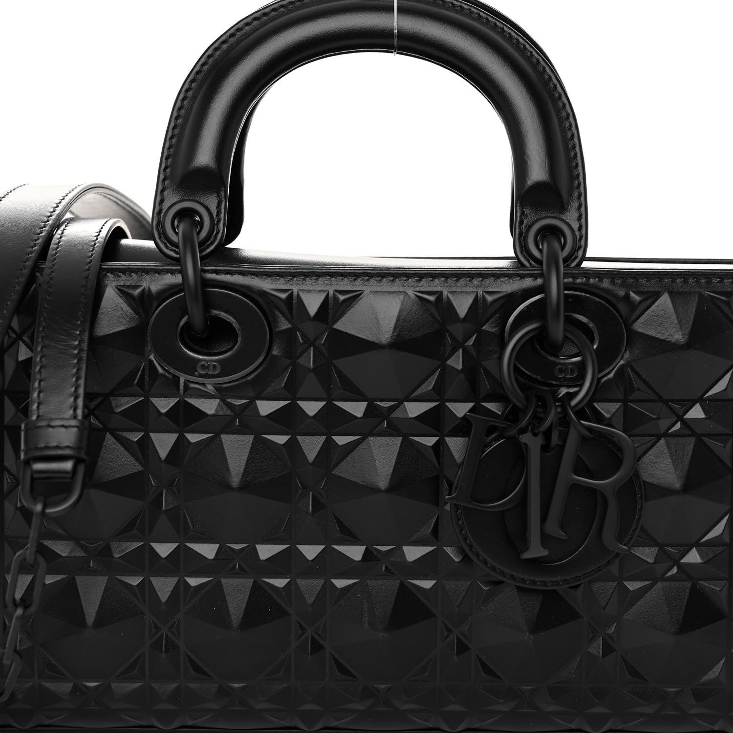 Christian Dior Calfskin Cannage Diamond Medium Lady D-Joy Black 7 of 9