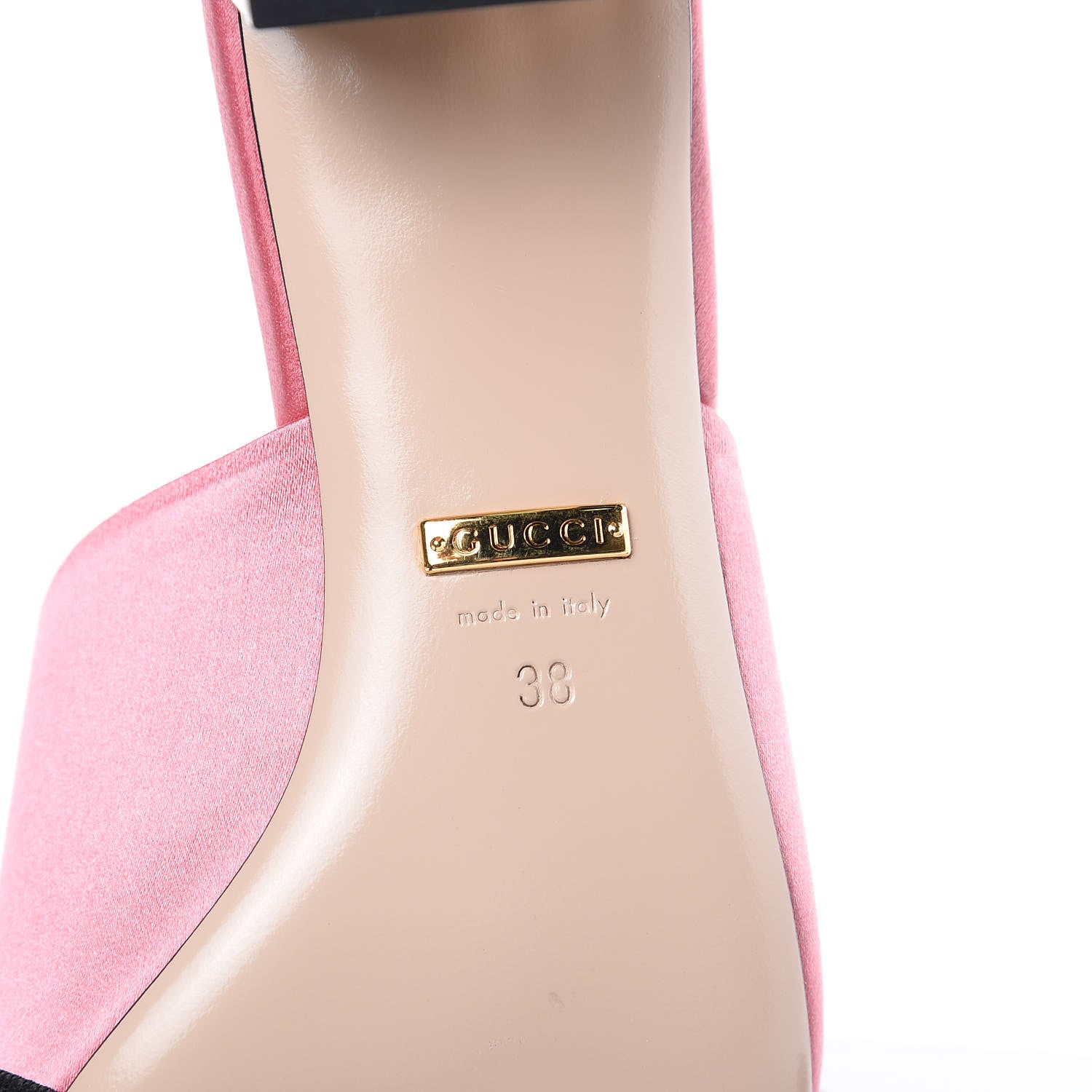 Gucci Silk Satin Crystal Embellished Bow Mules 38 Peonia 7 of 10