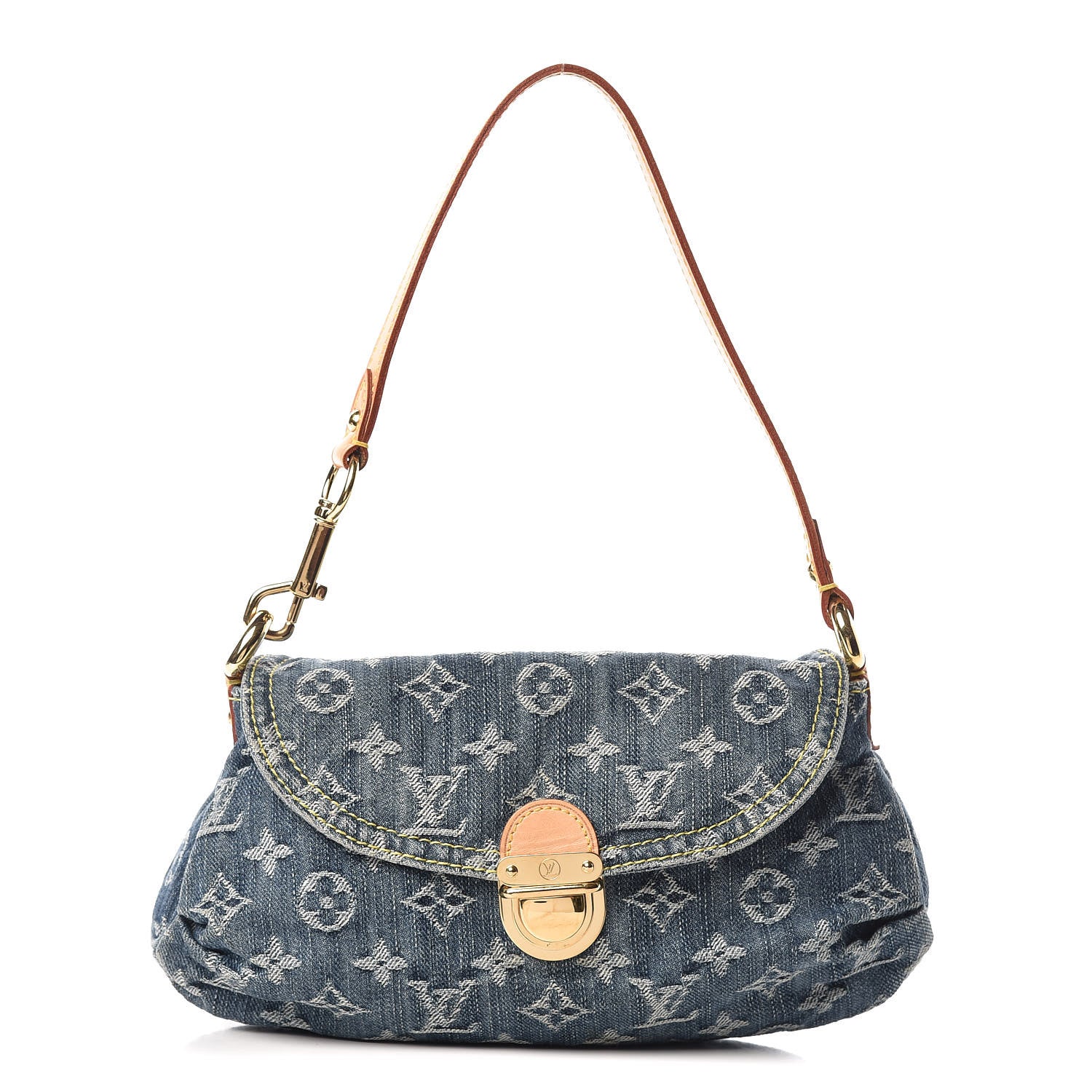 Louis Vuitton Monogram Denim Mini Pleaty Blue 1 of 12