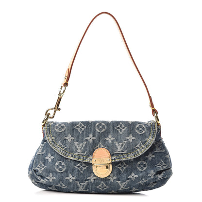 Louis Vuitton Monogram Denim Mini Pleaty Blue 1 of 12